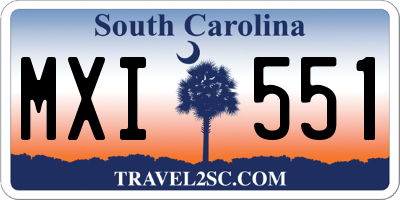 SC license plate MXI551
