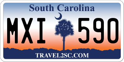 SC license plate MXI590