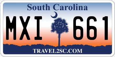 SC license plate MXI661