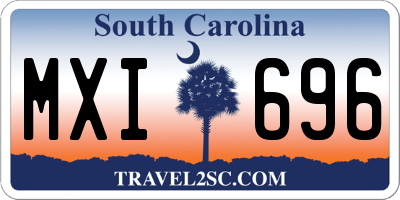 SC license plate MXI696