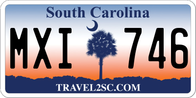 SC license plate MXI746