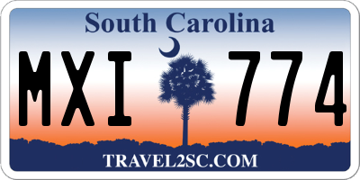 SC license plate MXI774