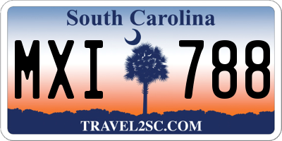 SC license plate MXI788