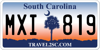 SC license plate MXI819