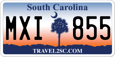 SC license plate MXI855