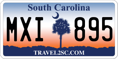 SC license plate MXI895