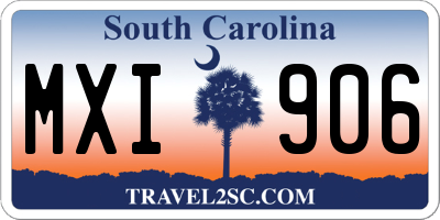 SC license plate MXI906