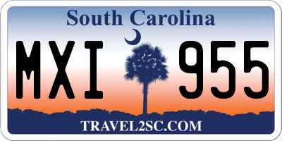 SC license plate MXI955