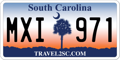 SC license plate MXI971
