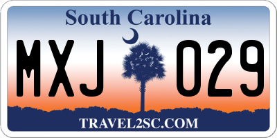 SC license plate MXJ029