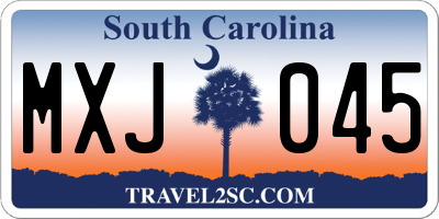 SC license plate MXJ045