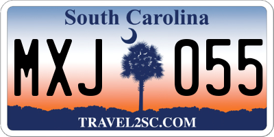 SC license plate MXJ055