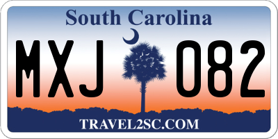 SC license plate MXJ082