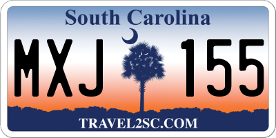 SC license plate MXJ155