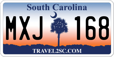 SC license plate MXJ168