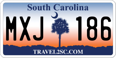 SC license plate MXJ186