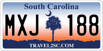 SC license plate MXJ188