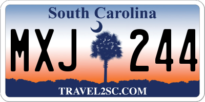 SC license plate MXJ244