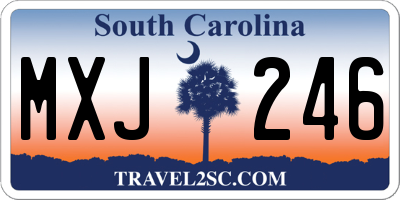 SC license plate MXJ246