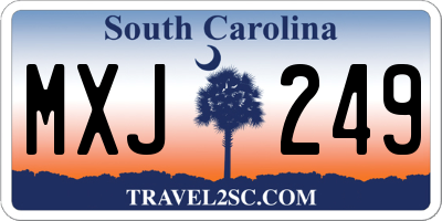 SC license plate MXJ249
