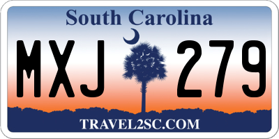 SC license plate MXJ279