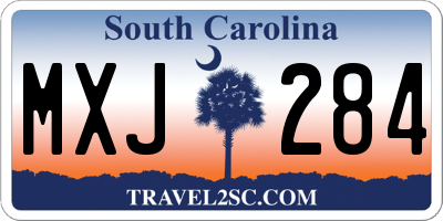 SC license plate MXJ284