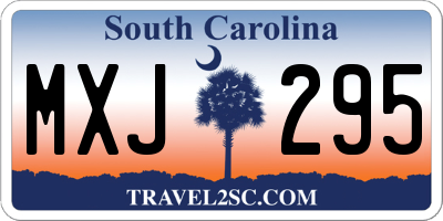 SC license plate MXJ295