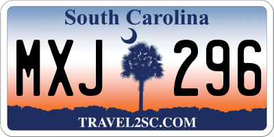 SC license plate MXJ296