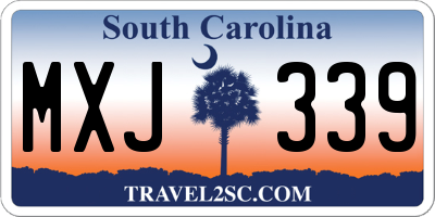 SC license plate MXJ339