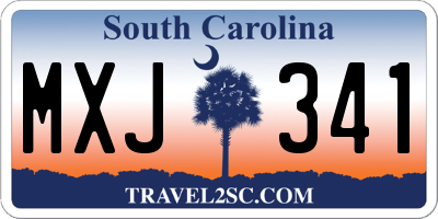 SC license plate MXJ341