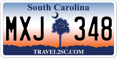 SC license plate MXJ348