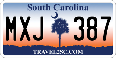 SC license plate MXJ387