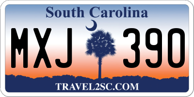 SC license plate MXJ390