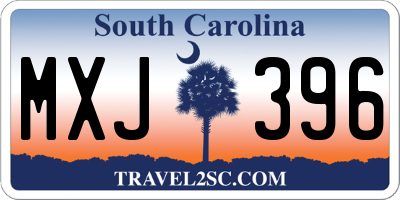 SC license plate MXJ396