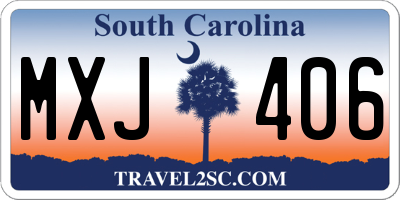 SC license plate MXJ406