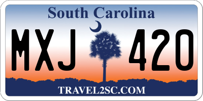 SC license plate MXJ420