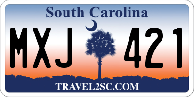 SC license plate MXJ421