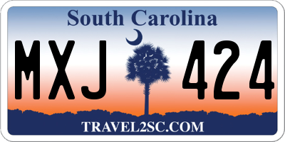 SC license plate MXJ424