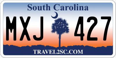SC license plate MXJ427