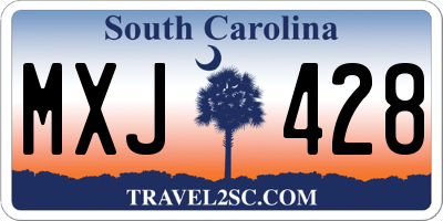 SC license plate MXJ428
