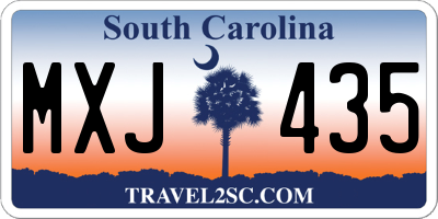 SC license plate MXJ435