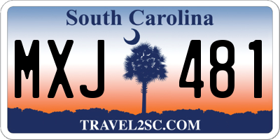 SC license plate MXJ481