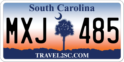 SC license plate MXJ485
