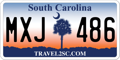 SC license plate MXJ486