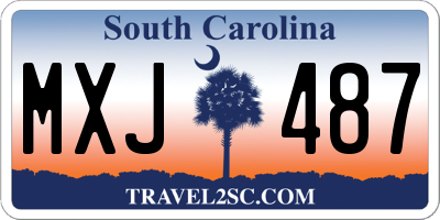 SC license plate MXJ487
