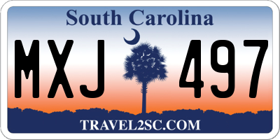 SC license plate MXJ497