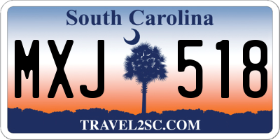 SC license plate MXJ518