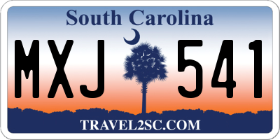 SC license plate MXJ541