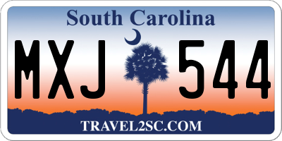SC license plate MXJ544