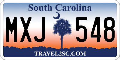 SC license plate MXJ548